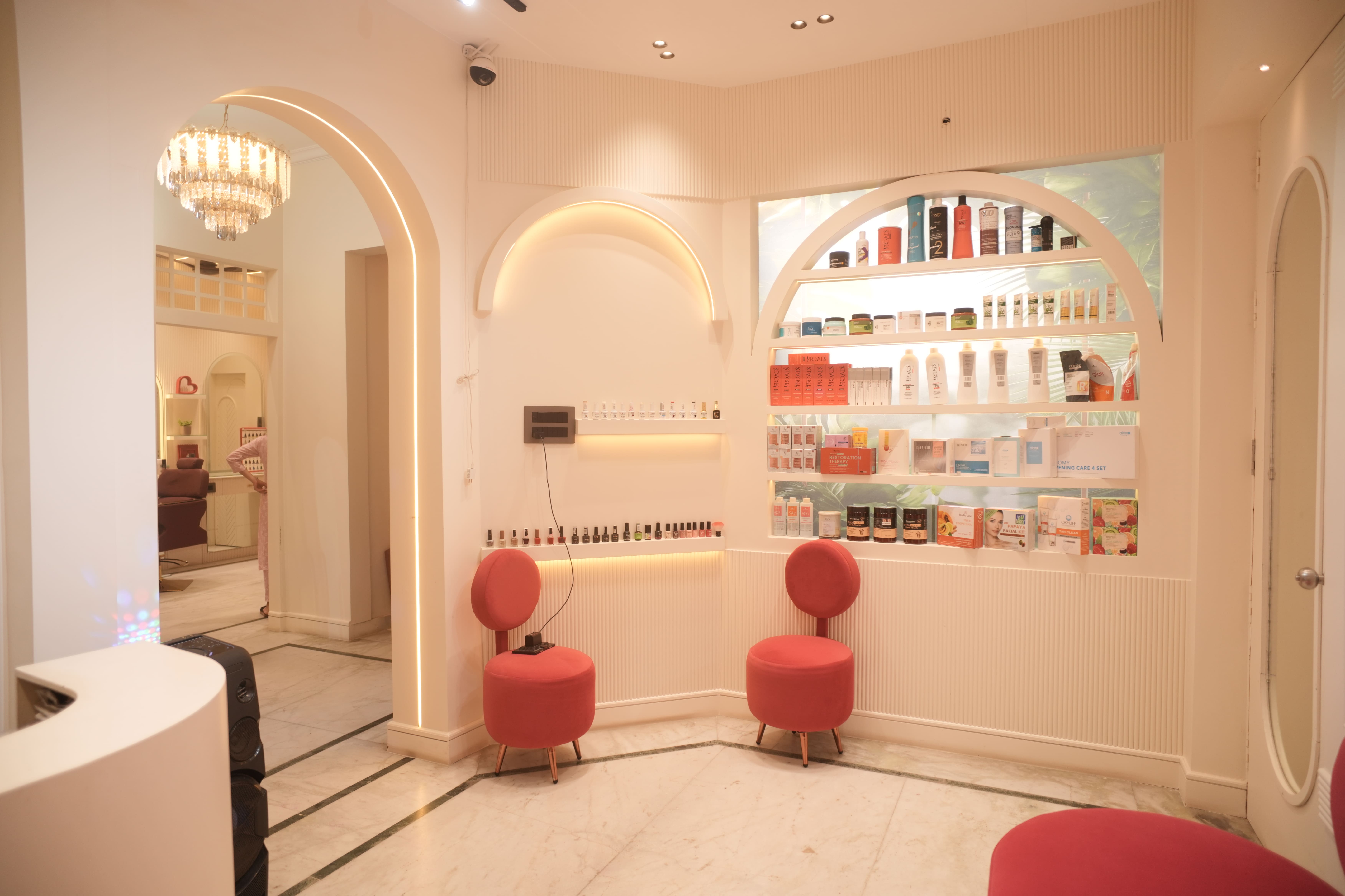 Suhana Makeup Studio — nail and product area